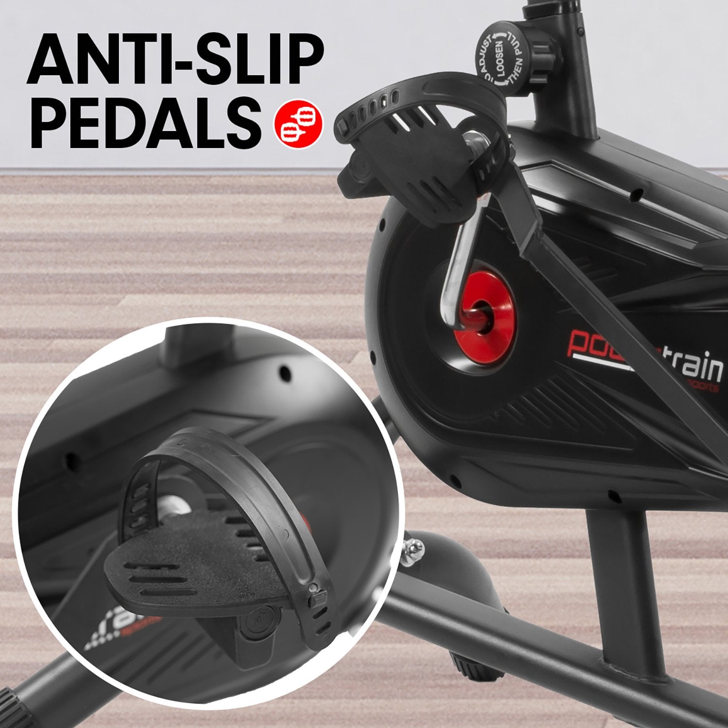 Powertrain Air Resistance Fan Exercise Bike Cardio - Black-Sports &amp; Fitness &gt; Bikes &amp; Accessories-PEROZ Accessories