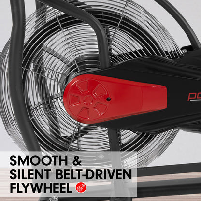 Powertrain Air Resistance Fan Exercise Bike Cardio - Black-Sports &amp; Fitness &gt; Bikes &amp; Accessories-PEROZ Accessories