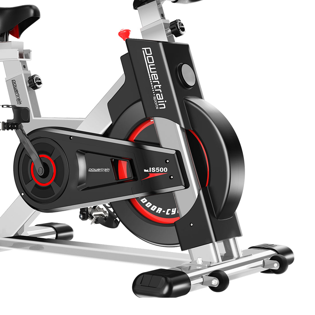 Powertrain IS-500 Heavy-Duty Exercise Spin Bike Electroplated - Silver-Sports &amp; Fitness &gt; Bikes &amp; Accessories-PEROZ Accessories
