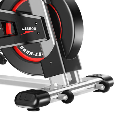 Powertrain IS-500 Heavy-Duty Exercise Spin Bike Electroplated - Silver-Sports &amp; Fitness &gt; Bikes &amp; Accessories-PEROZ Accessories