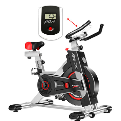 Powertrain IS-500 Heavy-Duty Exercise Spin Bike Electroplated - Silver-Sports &amp; Fitness &gt; Bikes &amp; Accessories-PEROZ Accessories