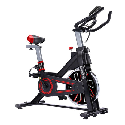 Powertrain RX-600 Exercise Spin Bike Cardio Cycle - Red-Sports &amp; Fitness &gt; Bikes &amp; Accessories-PEROZ Accessories