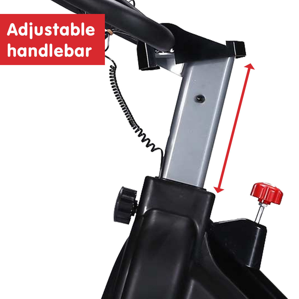 Powertrain RX-600 Exercise Spin Bike Cardio Cycle - Red-Sports &amp; Fitness &gt; Bikes &amp; Accessories-PEROZ Accessories