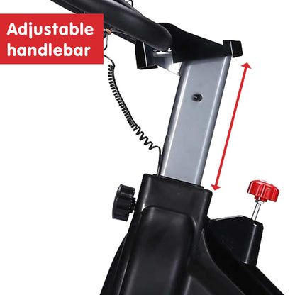 Powertrain RX-600 Exercise Spin Bike Cardio Cycle - Red-Sports &amp; Fitness &gt; Bikes &amp; Accessories-PEROZ Accessories