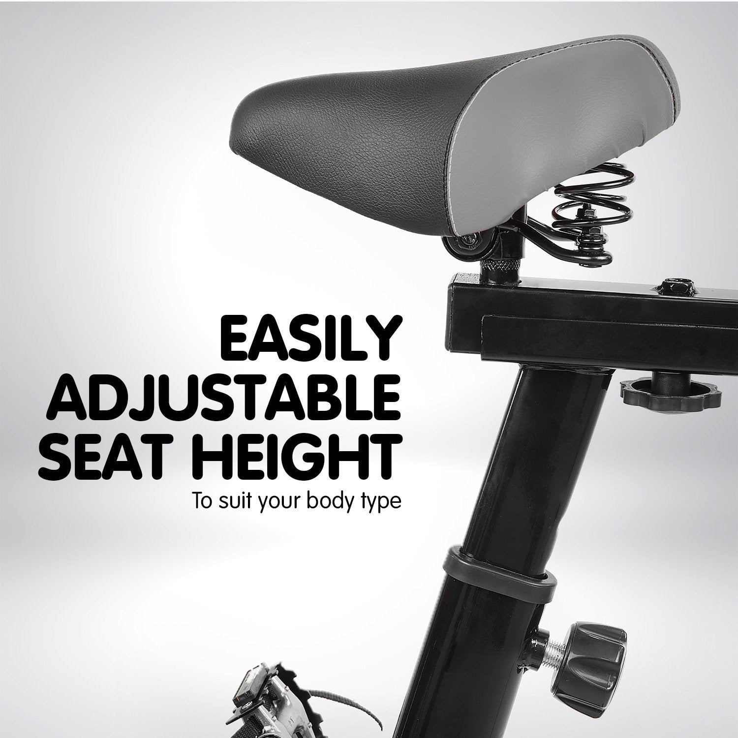 Powertrain Home Gym Flywheel Exercise Spin Bike - Blue-Sports &amp; Fitness &gt; Bikes &amp; Accessories-PEROZ Accessories