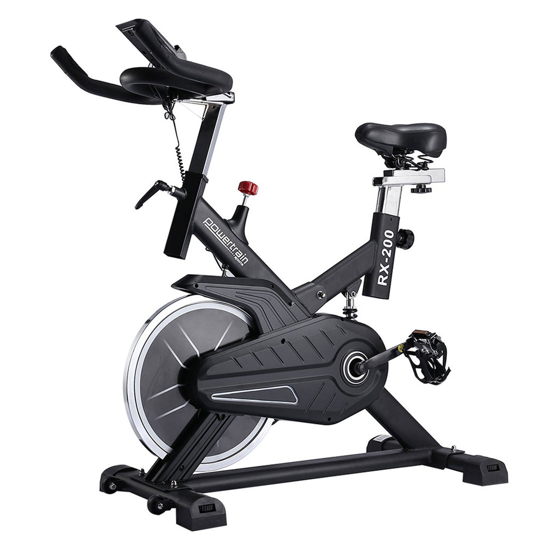 Powertrain RX-200 Exercise Spin Bike Cardio Cycling - Black-Sports &amp; Fitness &gt; Bikes &amp; Accessories-PEROZ Accessories