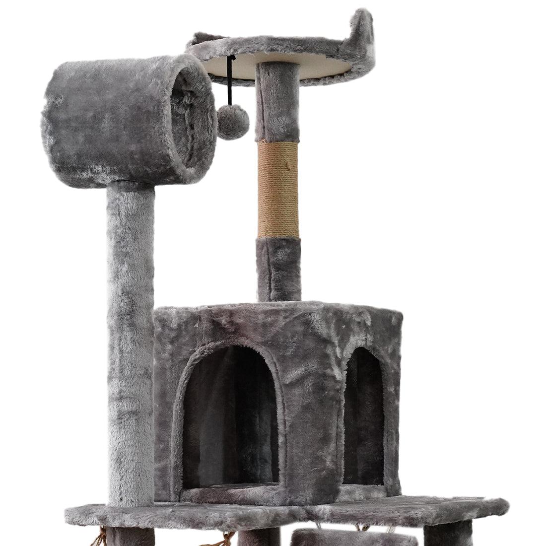 Furtastic 135cm Cat Tree Scratching Post - Silver Grey-Cat Trees-PEROZ Accessories