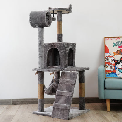 Furtastic 135cm Cat Tree Scratching Post - Silver Grey-Cat Trees-PEROZ Accessories