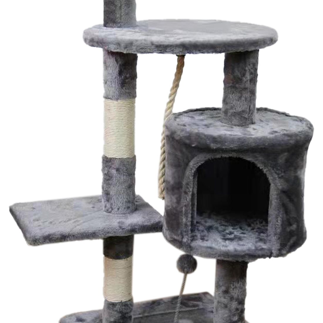 Furtastic 110cm Cat Tree Scratching Post - Silver Grey-Cat Trees-PEROZ Accessories
