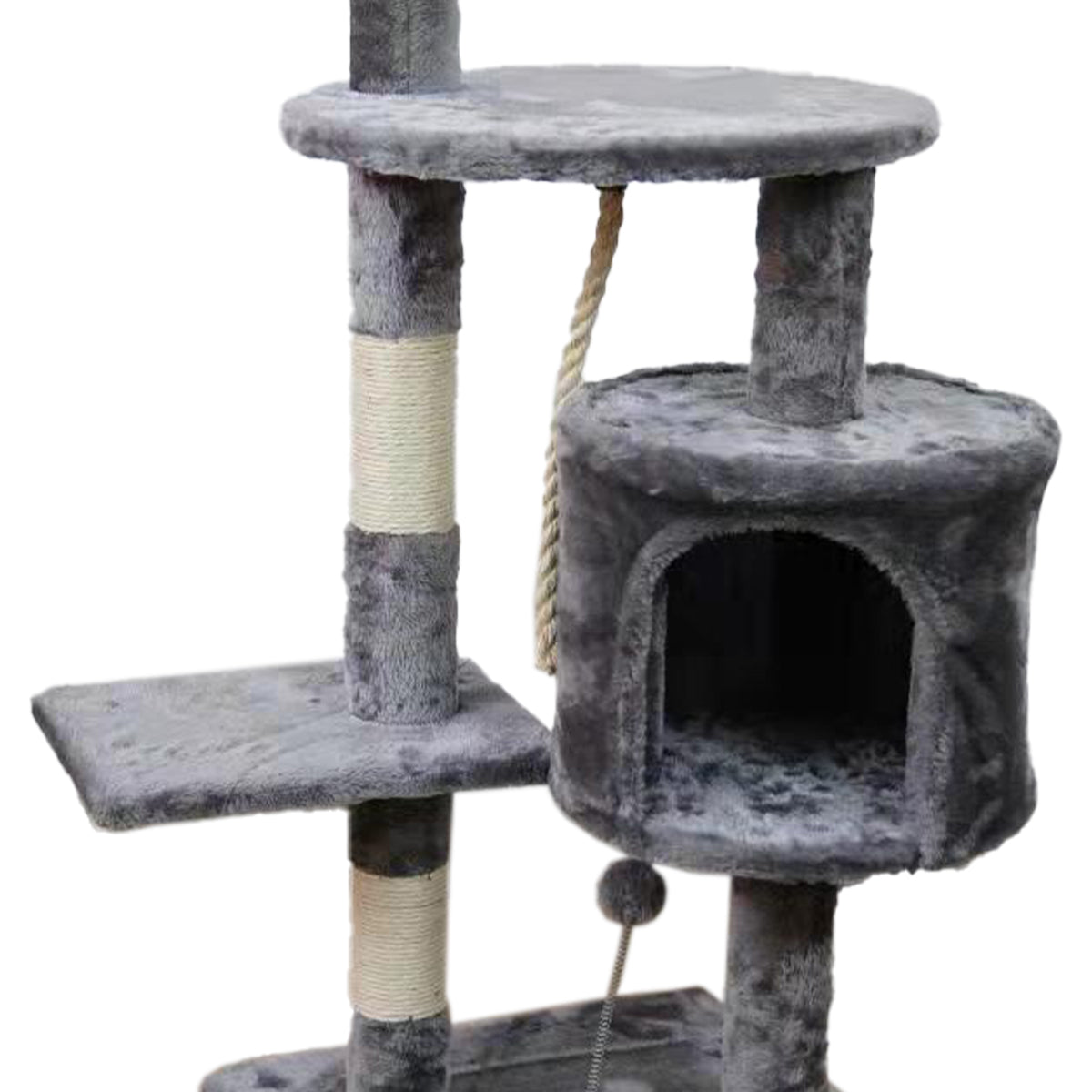 Furtastic 110cm Cat Tree Scratching Post - Silver Grey-Cat Trees-PEROZ Accessories