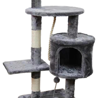 Furtastic 110cm Cat Tree Scratching Post - Silver Grey-Cat Trees-PEROZ Accessories