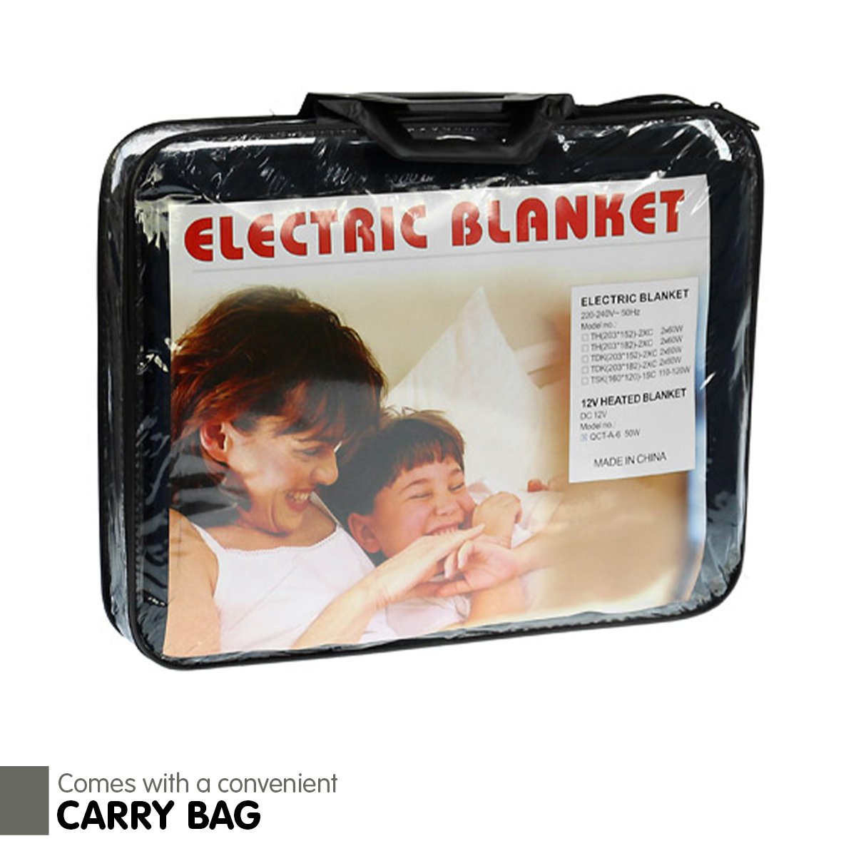 Laura Hill Heated Electric Car Blanket 150x110cm 12v - Black-Electric Throw Blanket-PEROZ Accessories