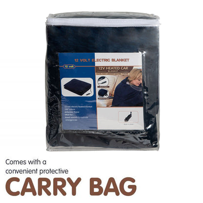 Laura Hill Heated Electric Car Blanket 150x110cm 12v - Blue-Electric Throw Blanket-PEROZ Accessories