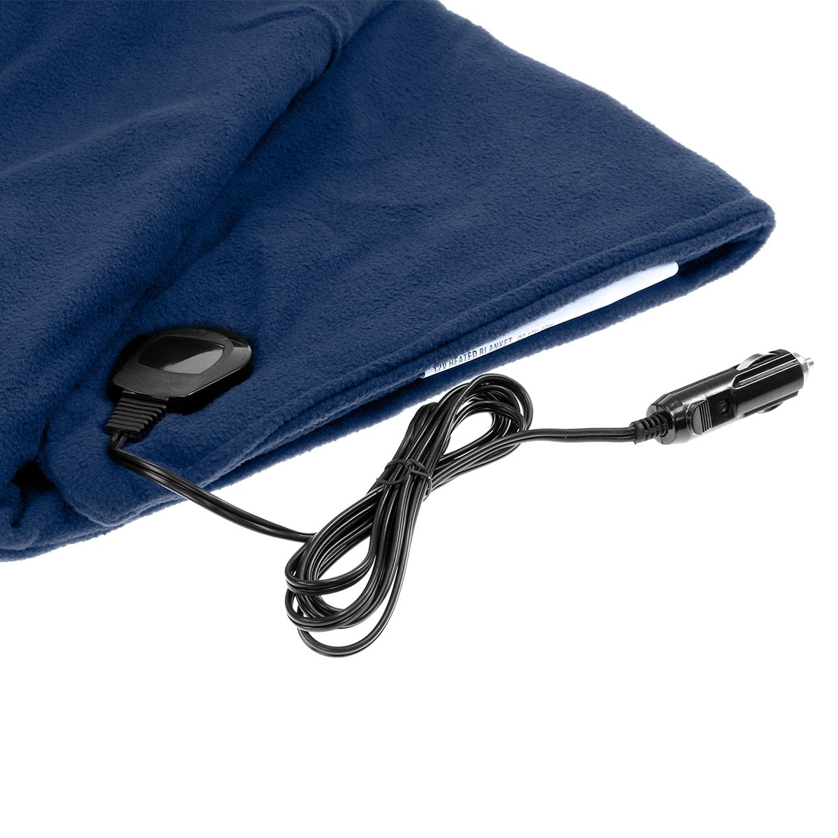 Laura Hill Heated Electric Car Blanket 150x110cm 12v - Navy Blue-Electric Throw Blanket-PEROZ Accessories
