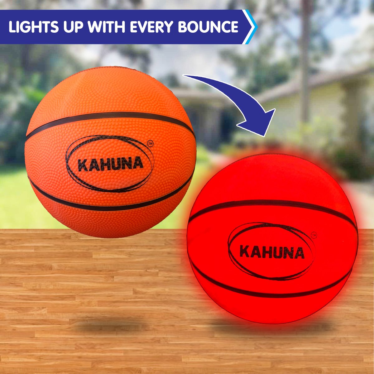 Kahuna Trampoline Led Basketball Hoop Set With Light-up Ball-Sports &amp; Fitness &gt; Trampolines-PEROZ Accessories