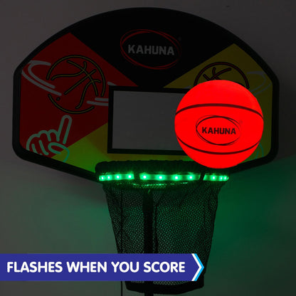 Kahuna Trampoline Led Basketball Hoop Set With Light-up Ball-Sports &amp; Fitness &gt; Trampolines-PEROZ Accessories