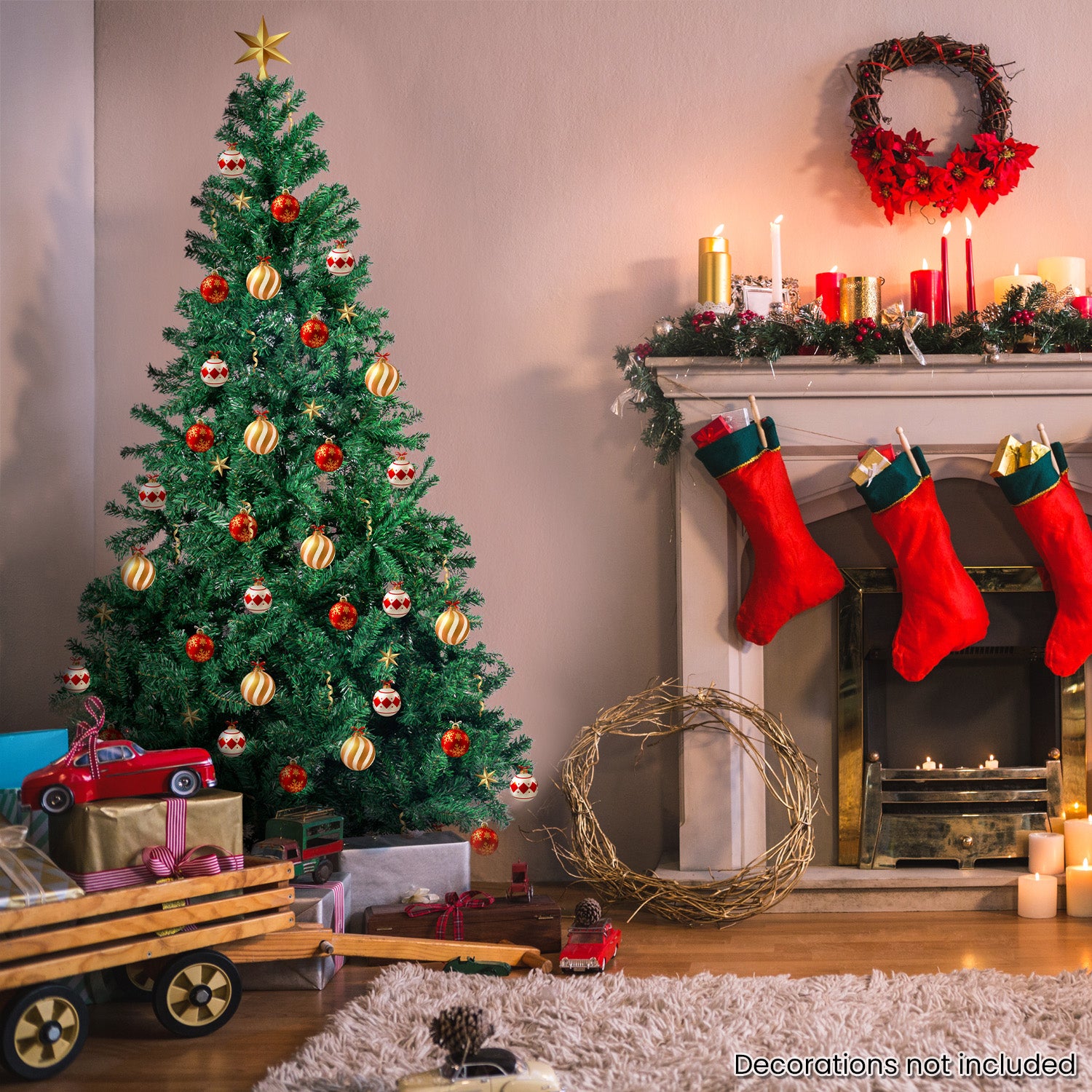 Christabelle Green Christmas Tree 2.1m Xmas Decor Decorations -1200 Tips-Occasions &gt; Christmas-PEROZ Accessories