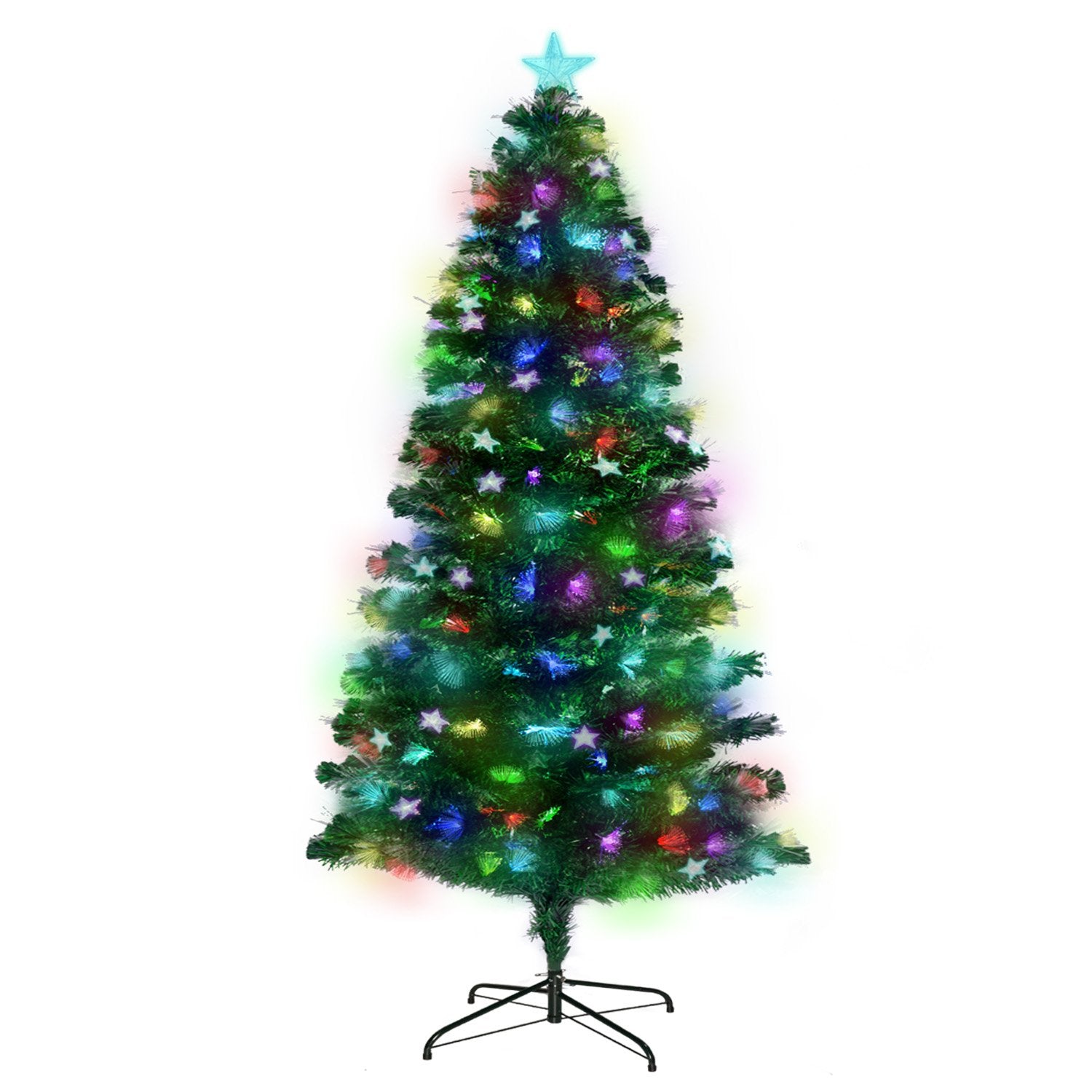 Christabelle 1.5m Enchanted Pre Lit Fibre Optic Christmas Tree Stars Xmas Decor-Occasions &gt; Christmas-PEROZ Accessories
