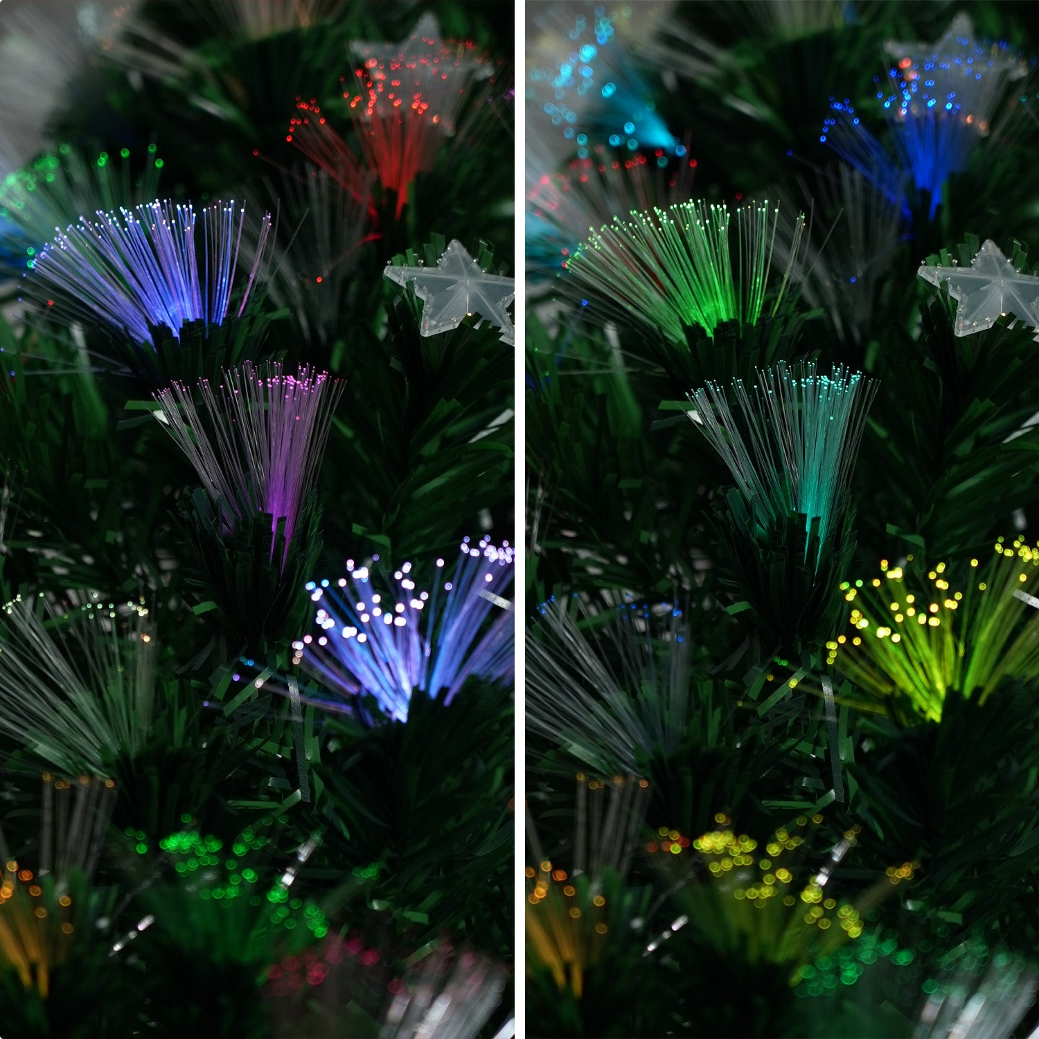 Christabelle 1.5m Enchanted Pre Lit Fibre Optic Christmas Tree Stars Xmas Decor-Occasions &gt; Christmas-PEROZ Accessories