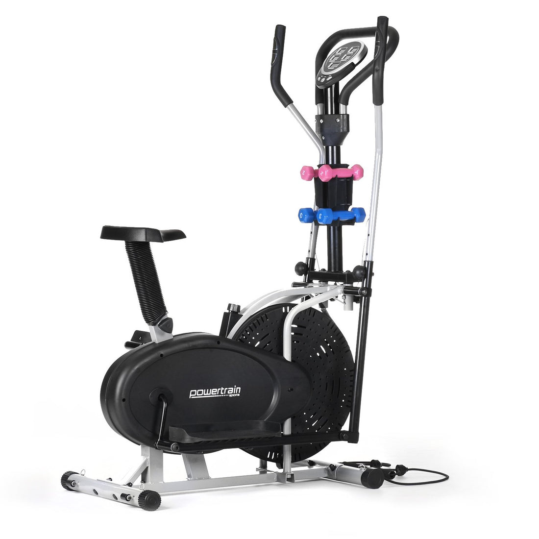 Powertrain 5-in-1 Elliptical Cross Trainer Bike with Dumbbell Sets-Sports &amp; Fitness &gt; Bikes &amp; Accessories-PEROZ Accessories