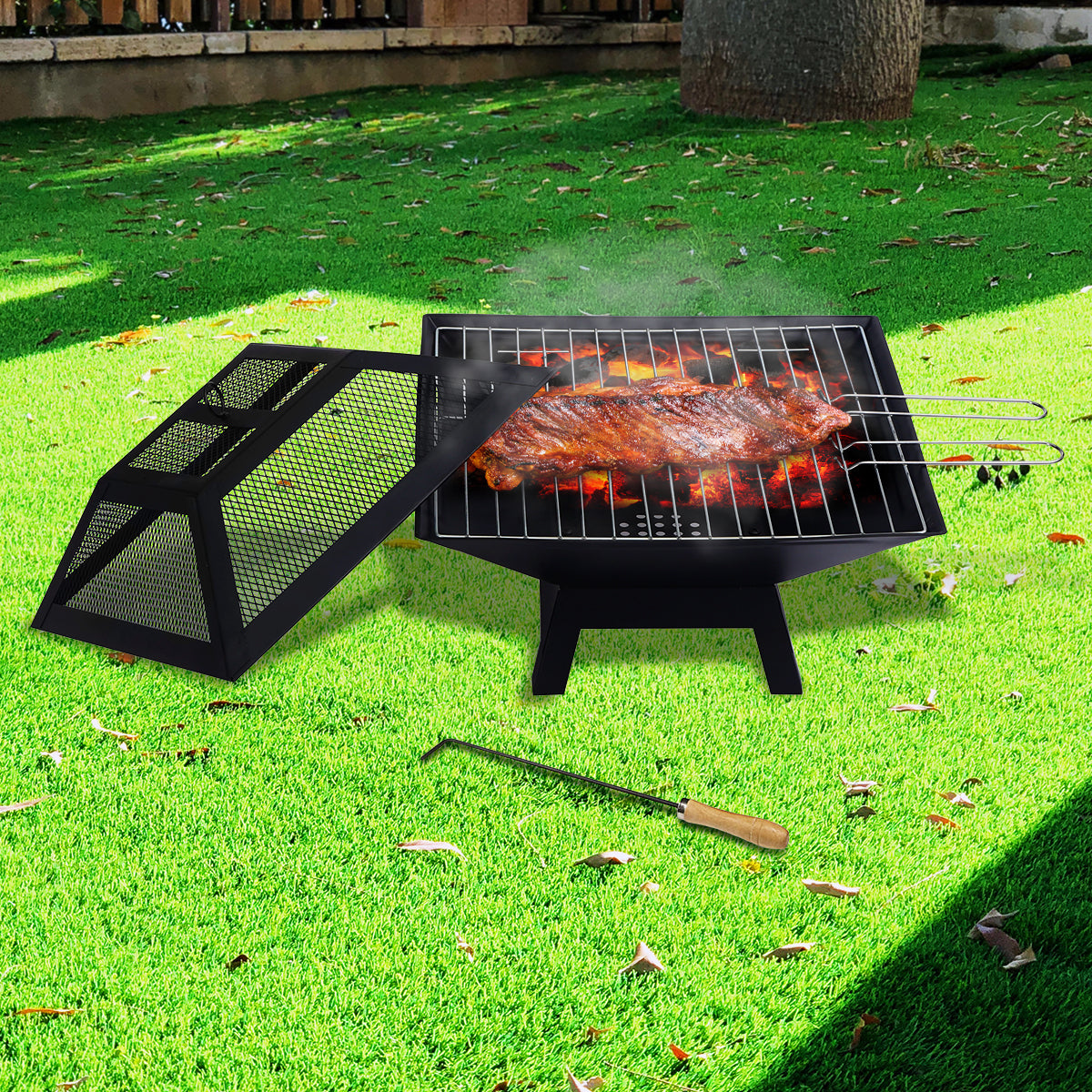 Wallaroo Portable Outdoor Fire Pit for BBQ, Grilling, Cooking, Camping-Home &amp; Garden &gt; BBQ-PEROZ Accessories