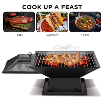 Wallaroo Portable Outdoor Fire Pit for BBQ, Grilling, Cooking, Camping-Home &amp; Garden &gt; BBQ-PEROZ Accessories