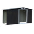 Wallaroo Garden Shed with Semi-Close Storage 4*8FT - Black-Home & Garden > Storage-PEROZ Accessories