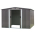 Wallaroo Garden Shed Spire Roof 6ft x 8ft Outdoor Storage Shelter - Grey-Home & Garden > Storage-PEROZ Accessories