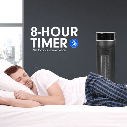 Pronti Electric Tower Heater 2000W Remote Portable - Black-Appliances &gt; Heaters-PEROZ Accessories