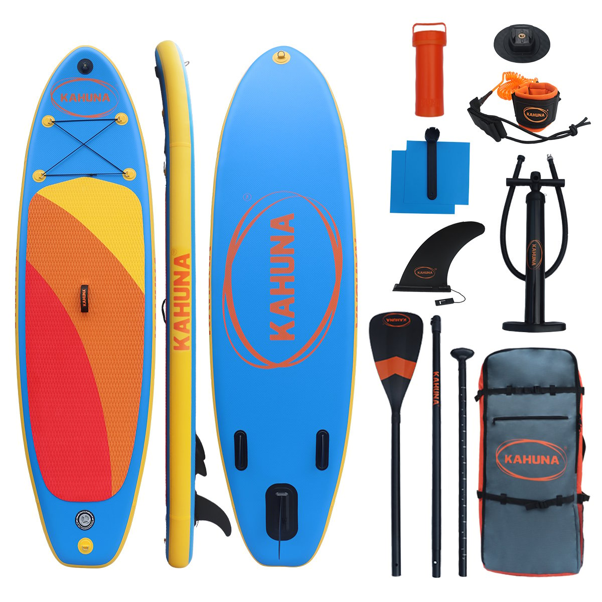 Kahuna Hana Inflatable Stand Up Paddle Board 10FT w/ iSUP Accessories-Outdoor &gt; Boating-PEROZ Accessories