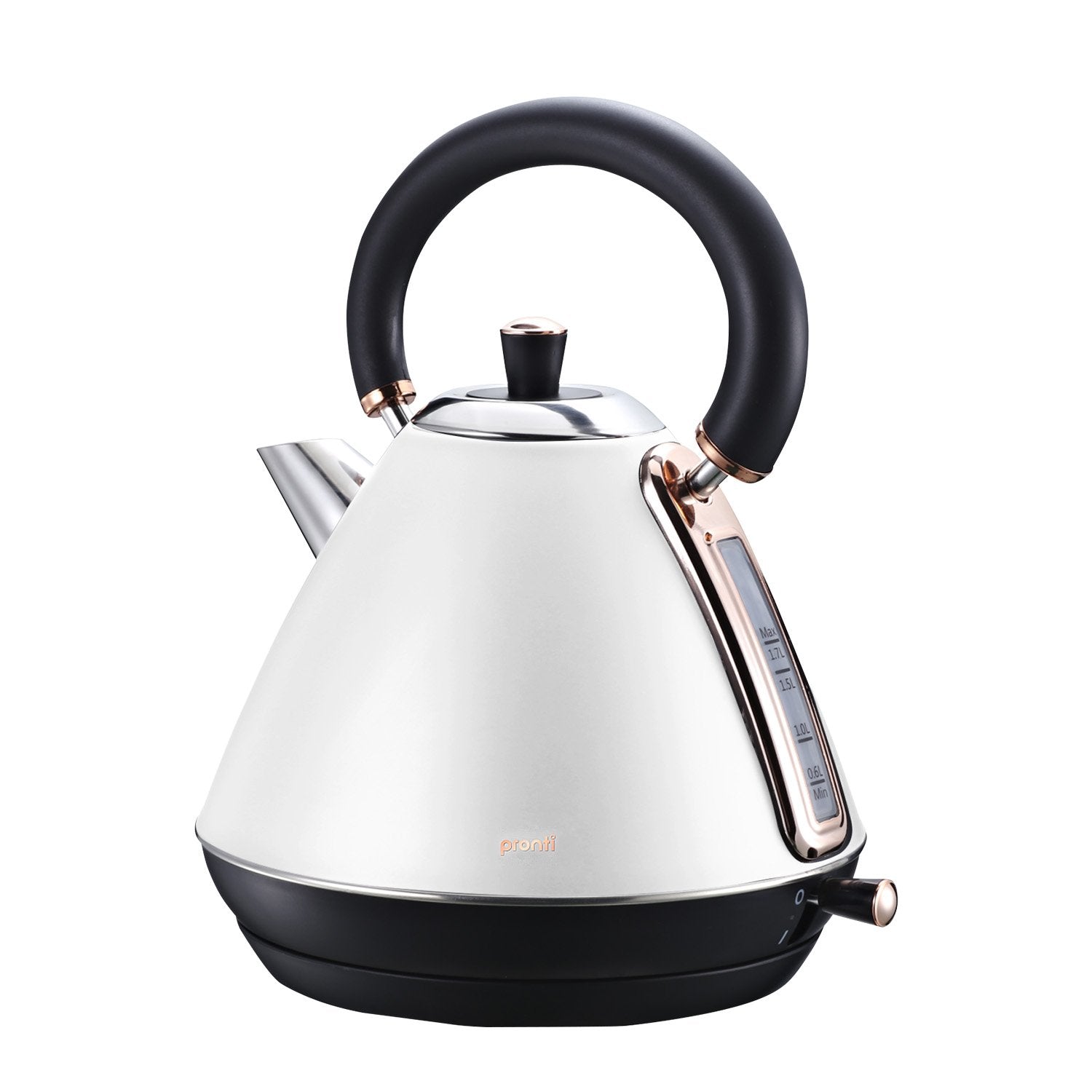 Pronti Rose Trim Collection Toaster &amp; Kettle Bundle - White-Appliances &gt; Kitchen Appliances-PEROZ Accessories