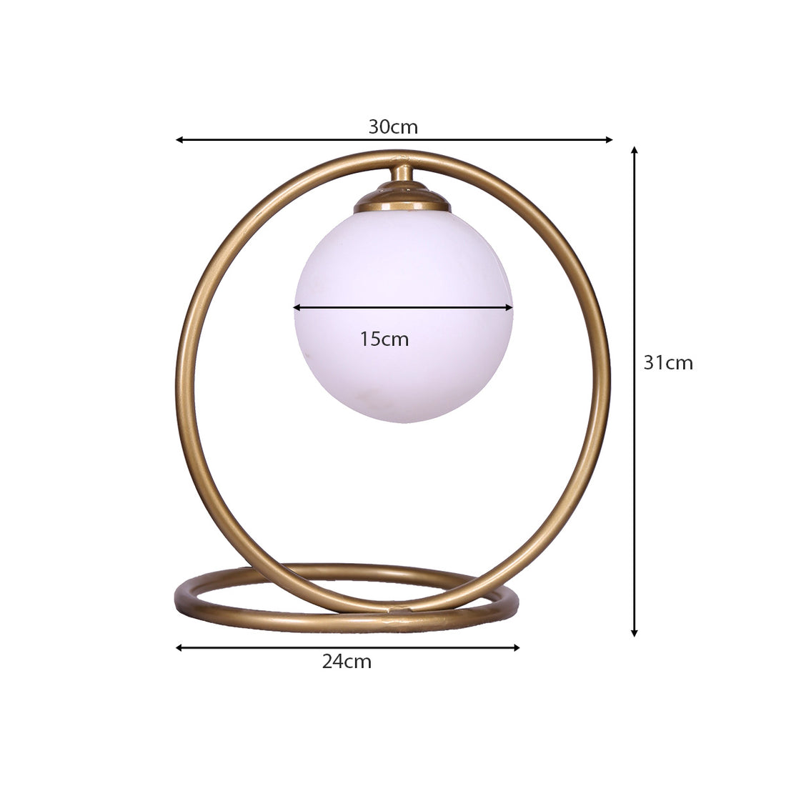 Sarantino Gold Metal Table Lamp-Home &amp; Garden &gt; Lighting-PEROZ Accessories