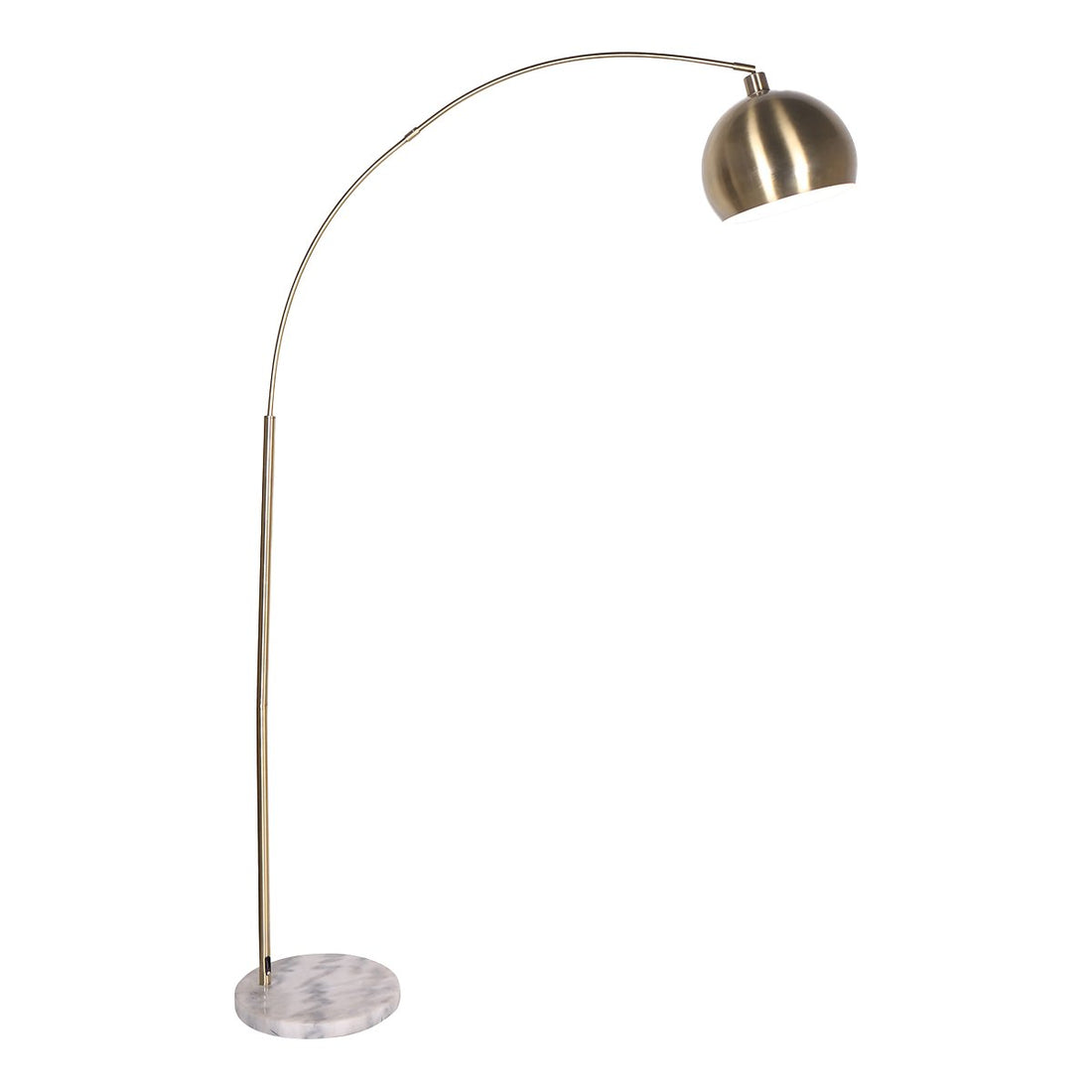 Sarantino Arc Floor Lamp Antique Brass Finish with Marble Base-Home &amp; Garden &gt; Lighting-PEROZ Accessories