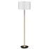 Sarantino Metal Floor Lamp Brushed Brass Finish with White Shade-Home & Garden > Lighting-PEROZ Accessories