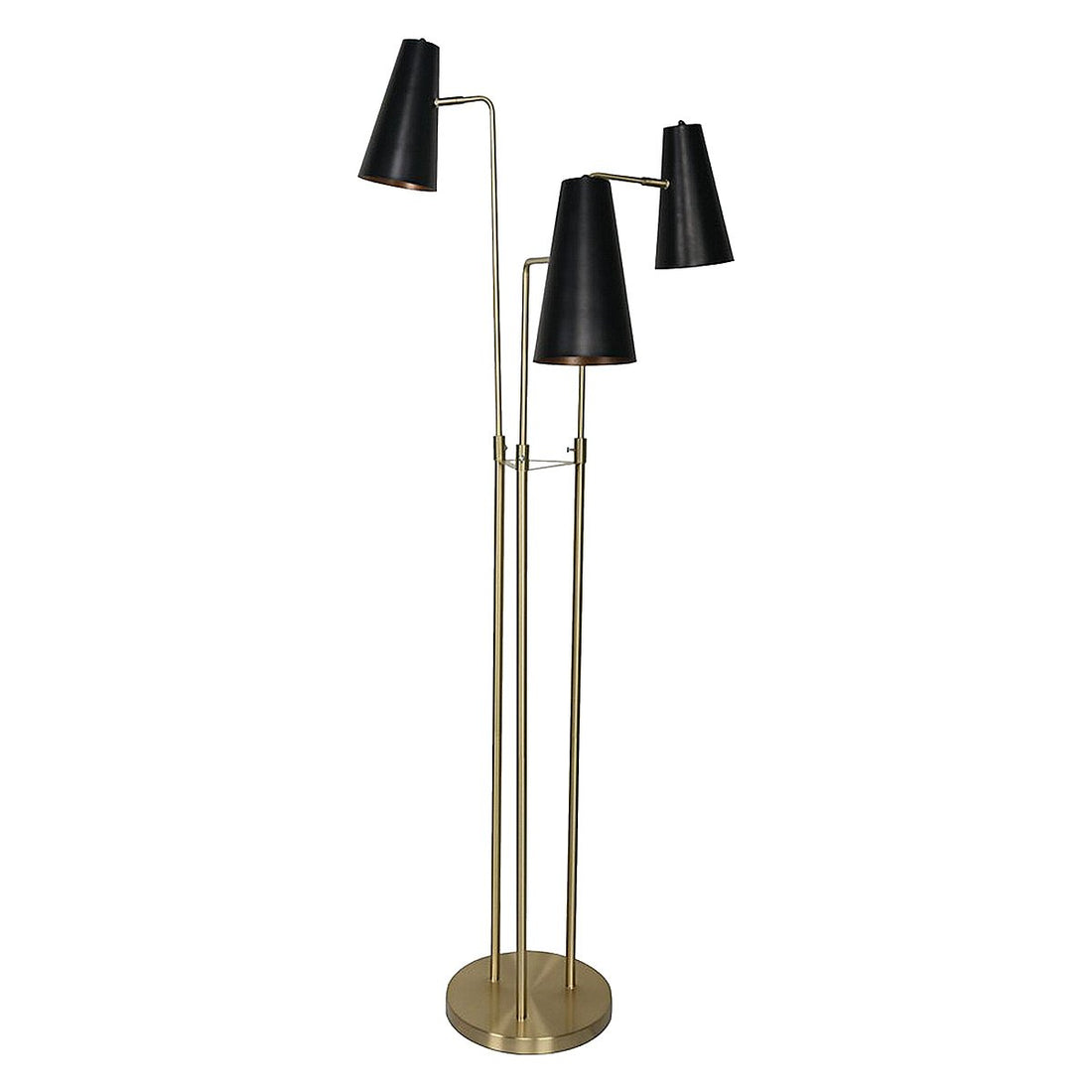 Sarantino Three Metal Shade Floor Lamp-Home &amp; Garden &gt; Lighting-PEROZ Accessories