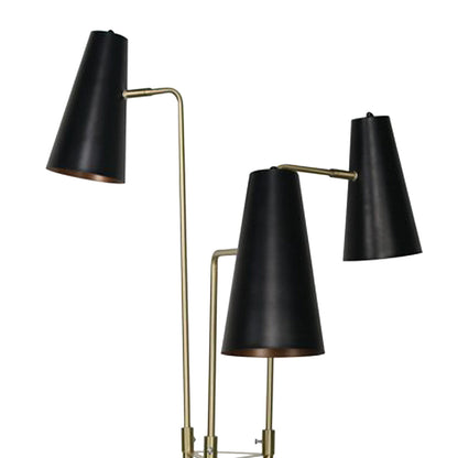 Sarantino Three Metal Shade Floor Lamp-Home &amp; Garden &gt; Lighting-PEROZ Accessories
