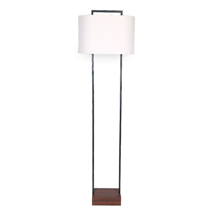Sarantino Wood Floor Lamp in Cherry Finish-Home &amp; Garden &gt; Lighting-PEROZ Accessories