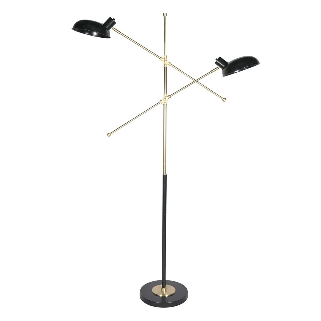 Sarantino Adjustable Two Light Lamp Black and Gold Finish-Home &amp; Garden &gt; Lighting-PEROZ Accessories