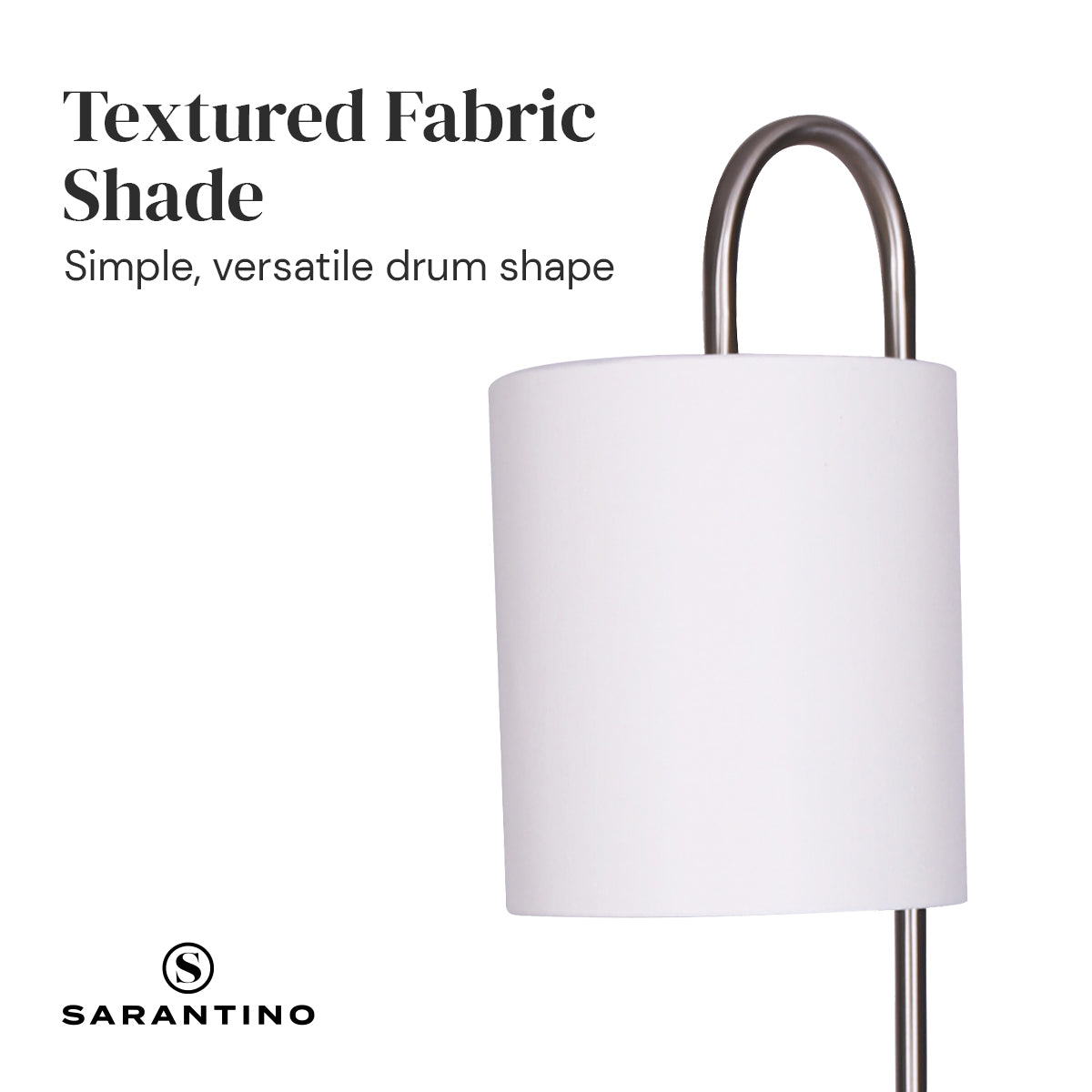 Sarantino Metal Floor Lamp with Glass Shelves-Home &amp; Garden &gt; Lighting-PEROZ Accessories