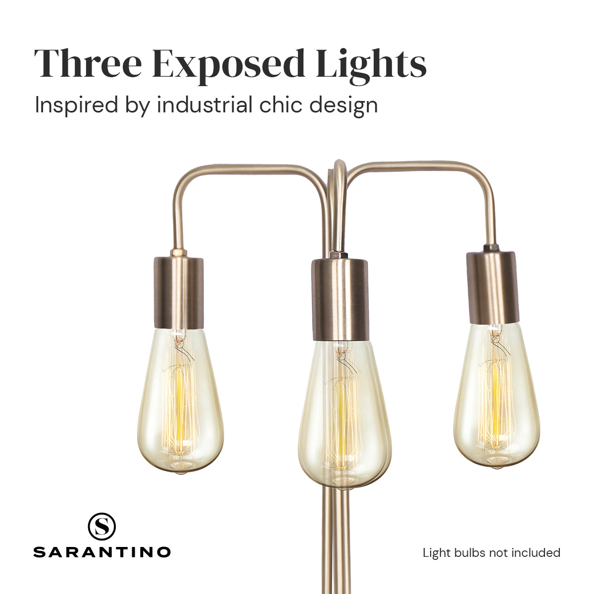 Sarantino Exposed Bulb Industrial Table Lamp-Home &amp; Garden &gt; Lighting-PEROZ Accessories