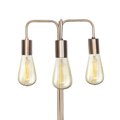 Sarantino Exposed Bulb Industrial Table Lamp-Home &amp; Garden &gt; Lighting-PEROZ Accessories