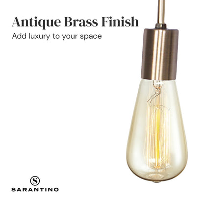 Sarantino Exposed Bulb Industrial Table Lamp-Home &amp; Garden &gt; Lighting-PEROZ Accessories