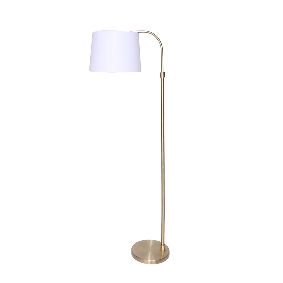 Sarantino Metal Floor Lamp Brass Finish Adjustable Height-Home &amp; Garden &gt; Lighting-PEROZ Accessories