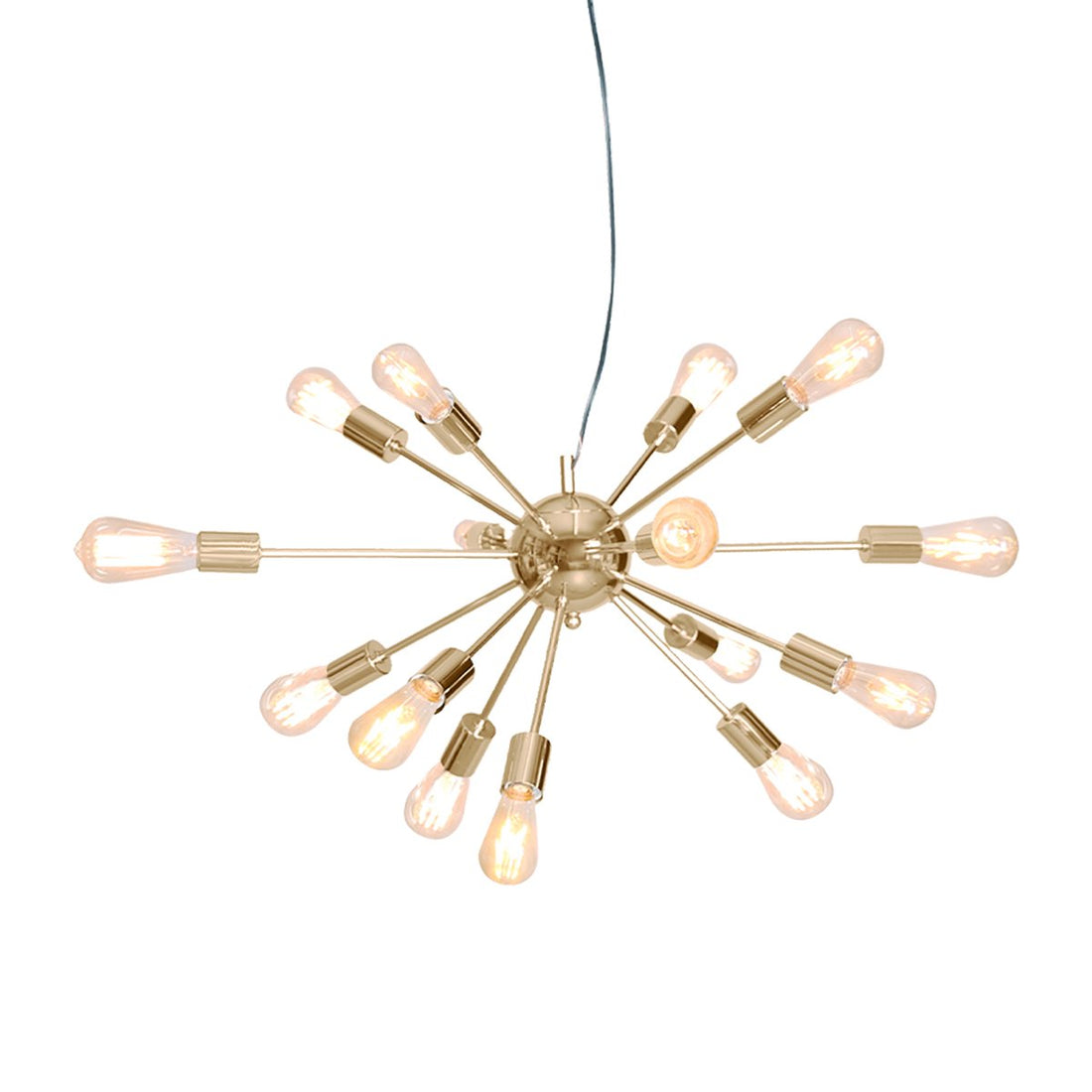 Sarantino 15-Light Sputnik Chandelier in Brass Finish-Home &amp; Garden &gt; Lighting-PEROZ Accessories
