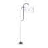 Sarantino Metal Floor Lamp with Marble Base & Off-White Shade-Home & Garden > Lighting-PEROZ Accessories