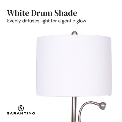 Sarantino 2-in-1 Table Lamp with LED Reading Light-Home &amp; Garden &gt; Lighting-PEROZ Accessories