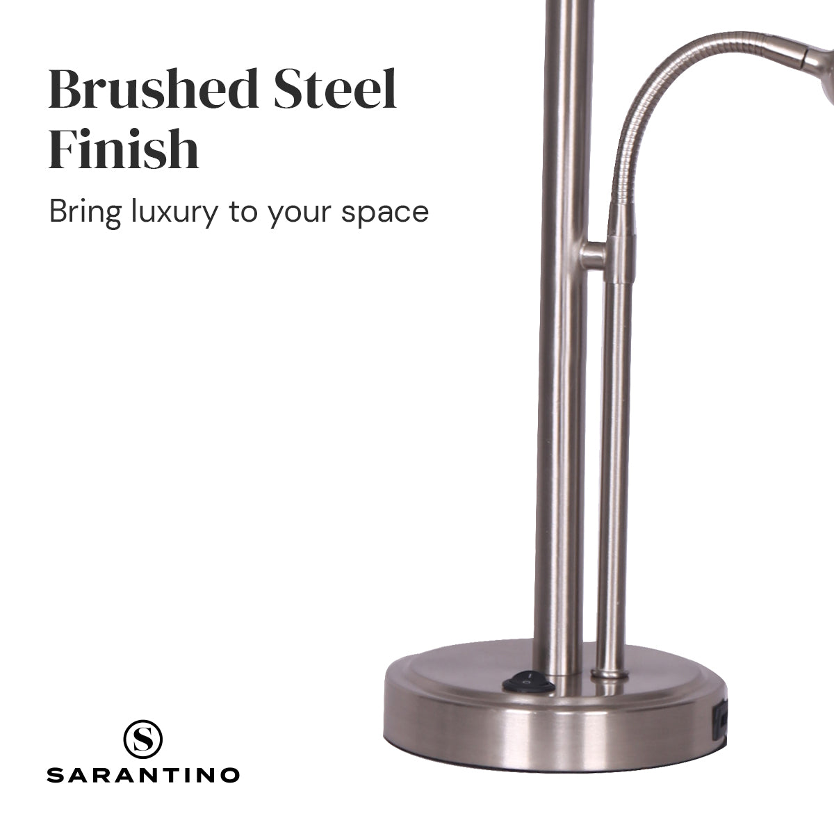 Sarantino 2-in-1 Table Lamp with LED Reading Light-Home &amp; Garden &gt; Lighting-PEROZ Accessories