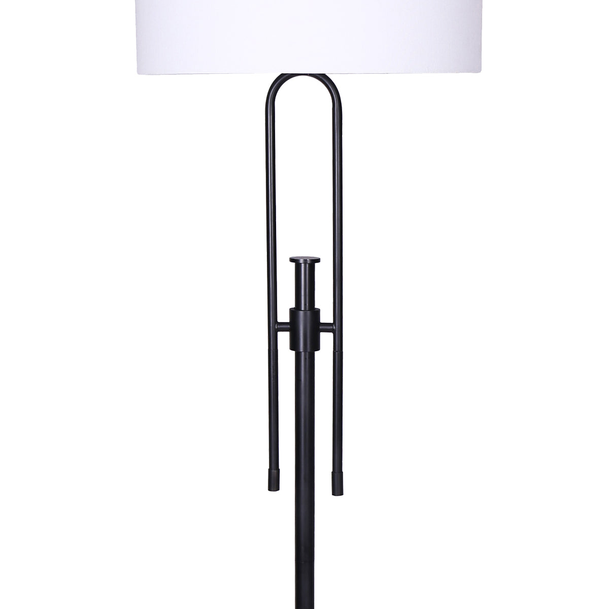 Sarantino Height-Adjustable Metal Floor Lamp Matte Black-Home &amp; Garden &gt; Lighting-PEROZ Accessories