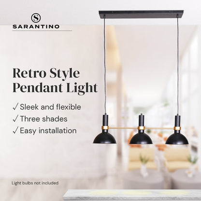 Sarantino 3-Light Hanging Pendant Lamp-Home &amp; Garden &gt; Lighting-PEROZ Accessories