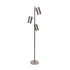 Sarantino 3-Shade Metal Floor Lamp Nickel & Matte Black Finish-Home & Garden > Lighting-PEROZ Accessories